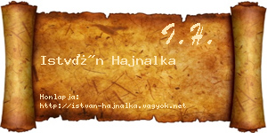 István Hajnalka névjegykártya