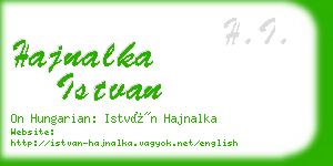 hajnalka istvan business card